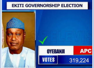 Ekiti 2026: Oyebanji emerges winner with 319,224 votes