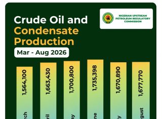 Nigeria’s oil output rises 0.4% in August