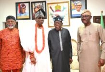 Tinubu visits Oba of Lagos, receives prayers, counsels